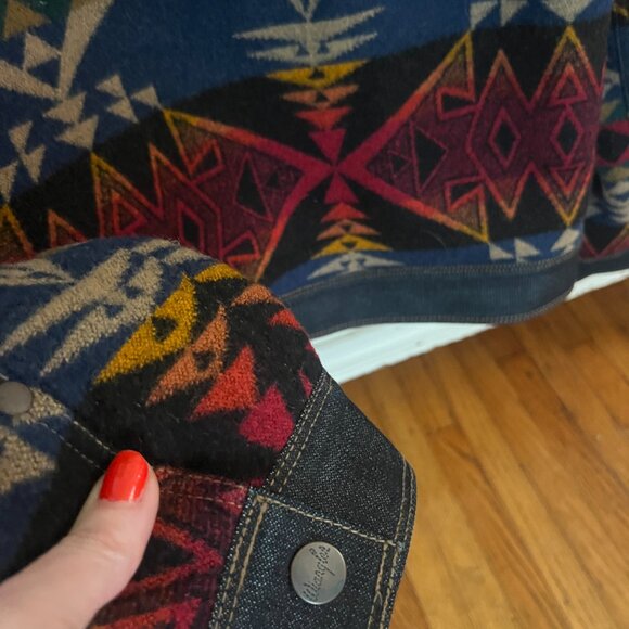 Pendleton X Wrangler Wool and Denim Jacket Size Medium - Picture 10 of 16